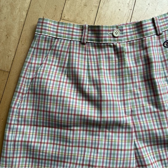 Rare Paulo Gucci Plaid Pleated High Waist Shorts - Picture 2 of 8